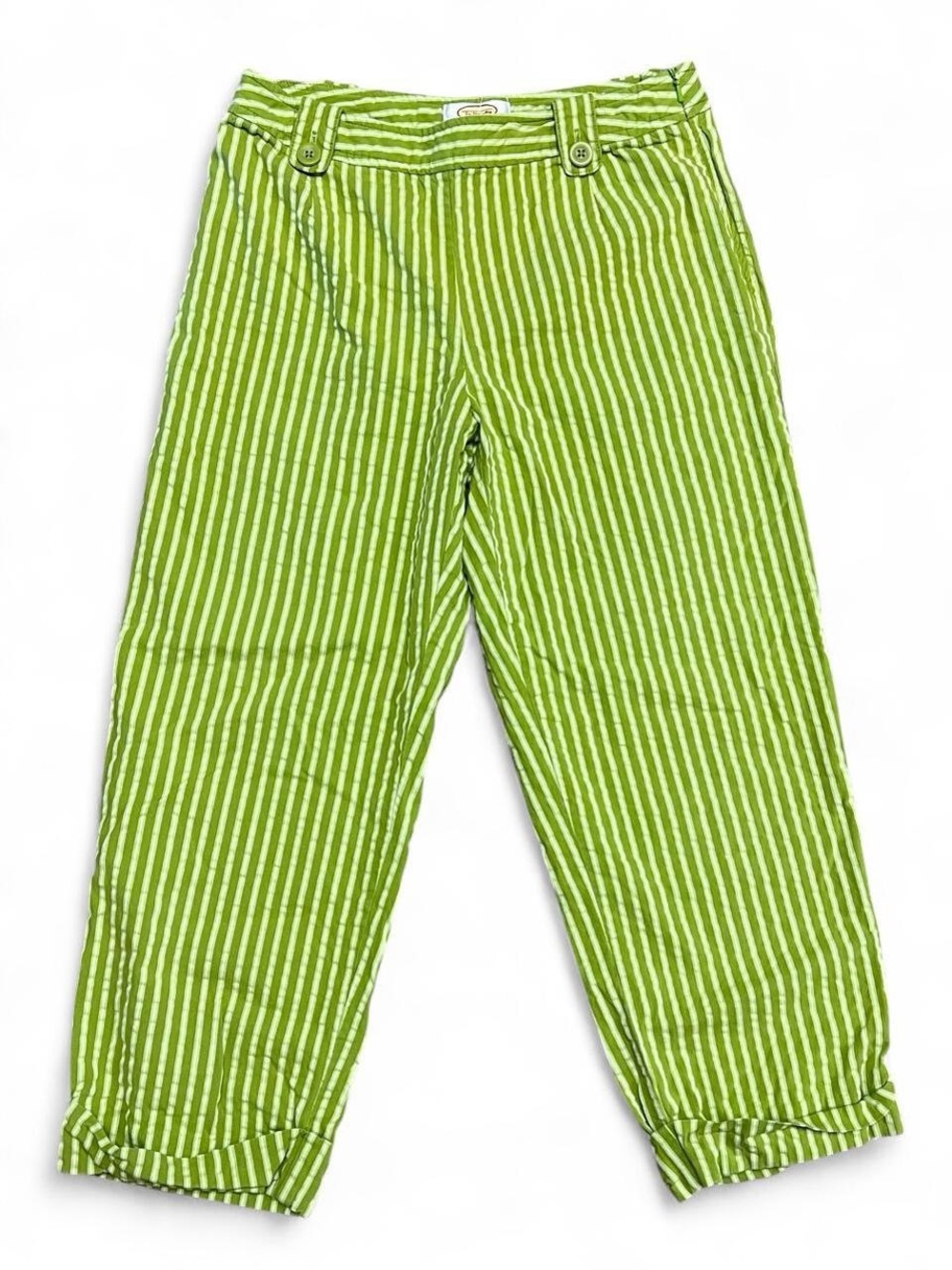 Talbots Green Striped Pants Size 6